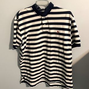 Polo / blue and white mens LG/! Mint condition.